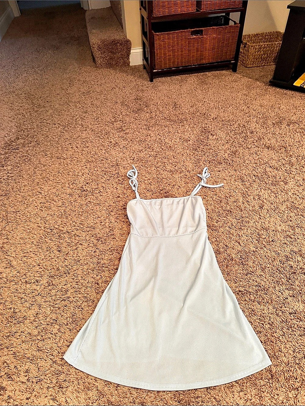 Nasty Gal Striped Mini Dress in White Size Medium Like New